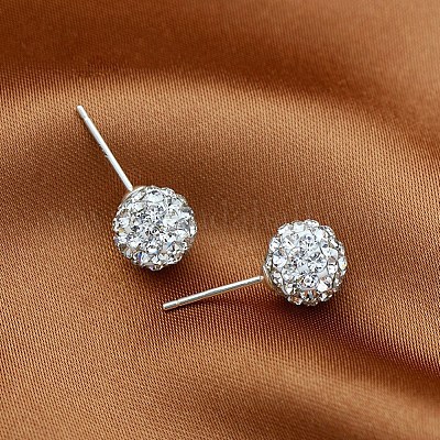 Латунный шаровой серьги EJEW-BB42387-A-1