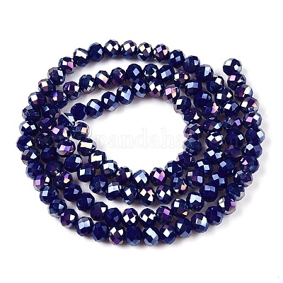 Стеклянные бусины с гальваническим покрытием  EGLA-A044-P3mm-B07-1