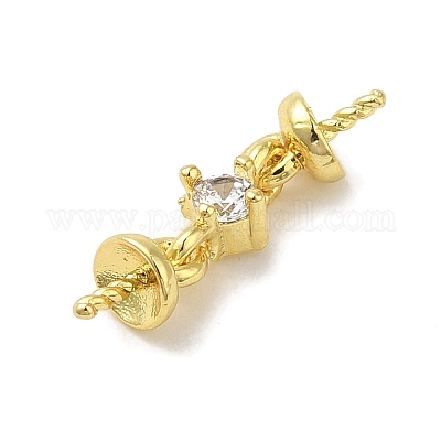 Латунный микро-паве кубический цирконий KK-K371-19G-1