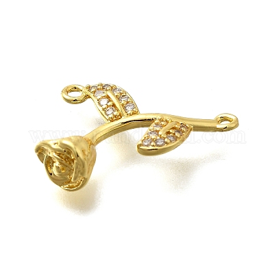 Латунные микро проложить кубического циркония бусы KK-D295-11G-1