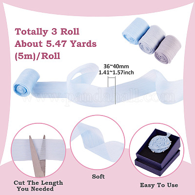 3 рулон 3-х цветной складчатой полиэстеровой ленты OCOR-TA0002-98A-1