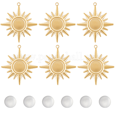 10 шт. подвеска-кабошон из нержавеющей стали 304 STAS-BBC0003-63-1