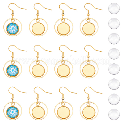 Набор для самостоятельного изготовления подвесных сережек из нержавеющей стали «пустой купол» 201 STAS-UN0057-22-1