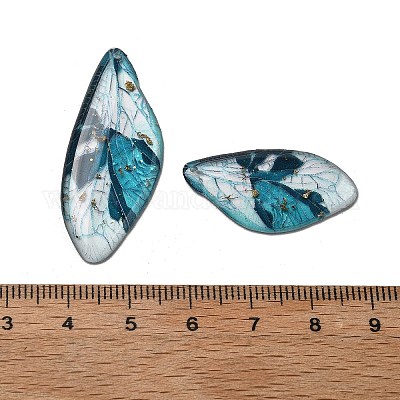 4 шт. подвески в виде крыльев бабочки из прозрачной эпоксидной смолы RESI-C057-03D-1