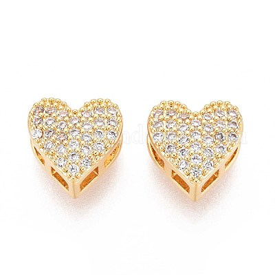 Латунные микропаве из прозрачного кубического циркония KK-T071-26G-1