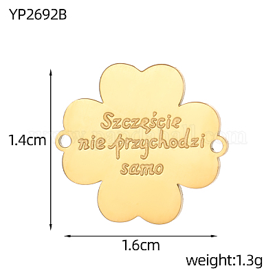 Соединительные элементы из нержавеющей стали 304 с цветком и словом STAS-OY004-63G-1