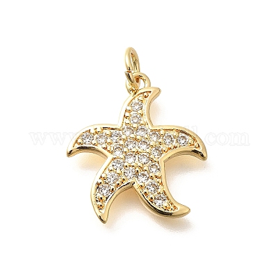 Латунные микропаве прозрачные подвески с фианитом KK-Q040-01J-G-1