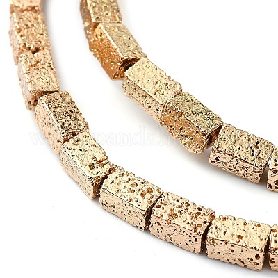 Гальванические бусины из натуральной лавы G-I360-K02-02-1