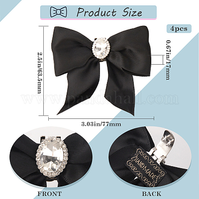 Украшения для обуви из полиэстера с бантом FIND-WH0139-226B-1