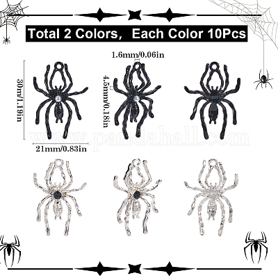 20 шт. подвески из цинкового сплава 2 цветов с пластиковыми бусинами FIND-SC0012-63-1