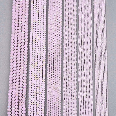 Стеклянные бусины с гальваническим покрытием  EGLA-A044-J8mm-L02-1