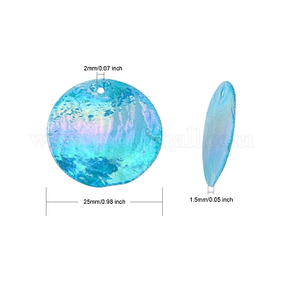 Ab цвет подвески capiz оболочки SSHEL-T008-01B-1