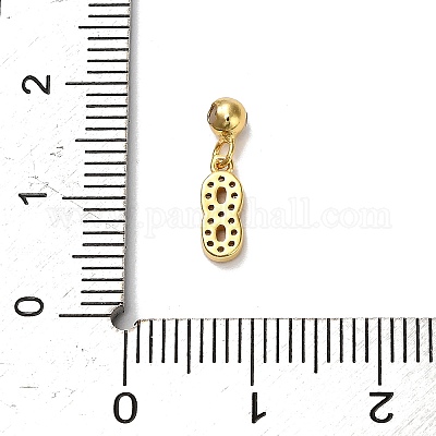 925 подвеска-шарм из стерлингового серебра с микропаве из прозрачных кубических цирконий в европейском стиле STER-A045-01G-8-1