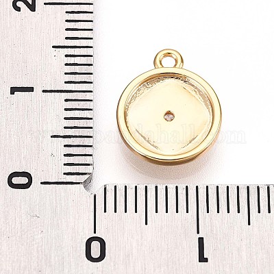 Латунные микропаве прозрачные подвески с фианитом KK-T075-01G-1