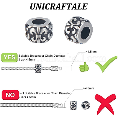 Европейские бусины из нержавеющей стали 304 STAS-UN0054-62-1