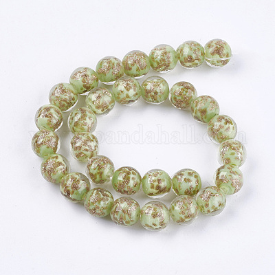 Бусины ручной работы бусины золотого песка LAMP-K029-08B-1