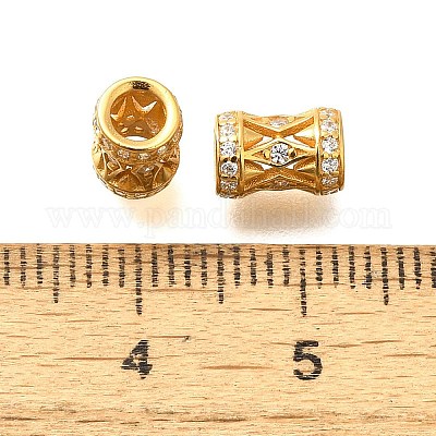 925 бусина из чистого серебра с микропаве и прозрачным фианитом STER-B006-11B-G-1