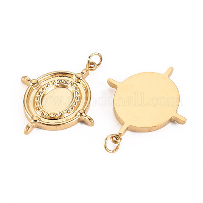 Оправы для подвесок из нержавеющей стали 304 в виде кабошонов STAS-S116-148G-1