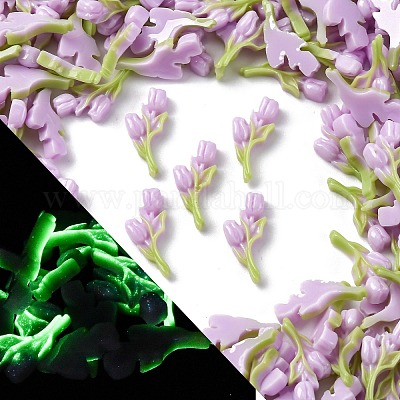 Светящиеся и двухцветные смоляные декодированные кабошоны RESI-Z032-02C-1