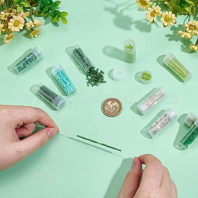 50 г двухцветных прозрачных стеклянных бусин SEED-ME0001-20-1