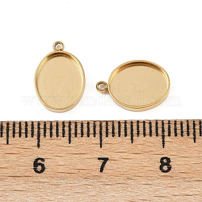 Оправы для подвесок из нержавеющей стали 304 в виде кабошонов STAS-A194-05B-G-1