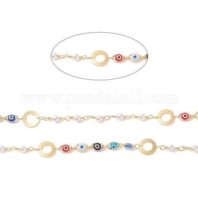 Латунные кольца и цепи с конским глазом CHC-P009-19G-1