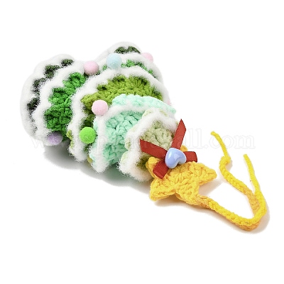 Таблички на дверь из шерстяной ткани для рождественской елки HJEW-B009-01-1