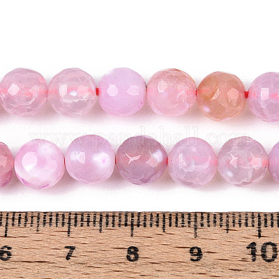 Нити бусин из натурального агата (окрашенного и нагретого) G-T139-8mm-88B-1