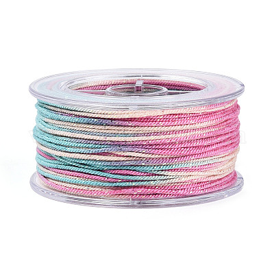 27 м сегментно окрашенные круглые полиэфирные витые шнуры&nbsp;OCOR-N009-02A-06-1