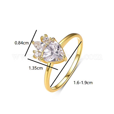 Элегантное женское кольцо в форме сердца из стерлингового серебра s925 с прозрачными кубическими цирконами для вечеринок и повседневной носки UM7480-2-1