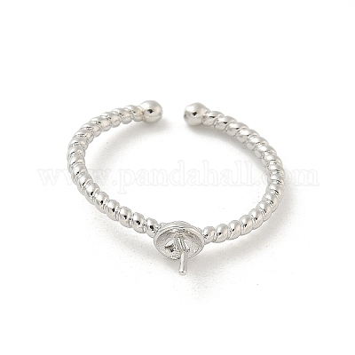 Закрепки кольца из латуни с открытой манжетой KK-G518-02P-02-1