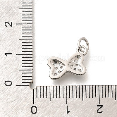 Латунные микропаве прозрачные подвески с фианитом KK-L225-018P-1