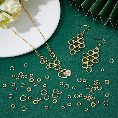 100 шт. 4-х цветные латунные разъемные кольца KK-PH0013-19-1