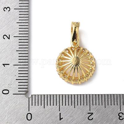 Латунные микро-паве прозрачные серьги-гвоздики из циркония KK-D369-04G-1