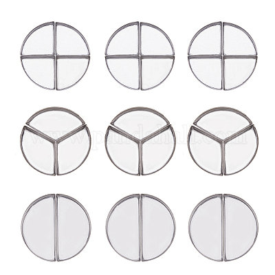 3 стиль 2/3/4 отделения пустая круглая железная коробка для замены теней для век&nbsp;FIND-FH0007-33-1