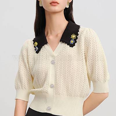 24 шт. 6 стильных 1-отверстие пуговицы из сплава и латуни со стразами на ножке FIND-WR0011-04-1