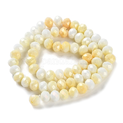 Стеклянные бусины с гальваническим покрытием  LAMP-S068-02M-1