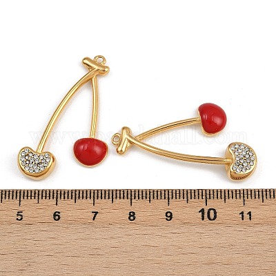 Подвески из нержавеющей стали 304 со стразами STAS-P410-13G-1