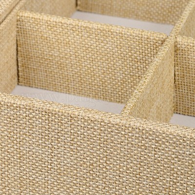 Дерево покрыто мешковины браслет ювелирных часовых дисплеев BDIS-F001-02-1