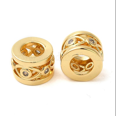 Стойки обшивки латунь кубического циркония бусы KK-Z033-25G-1