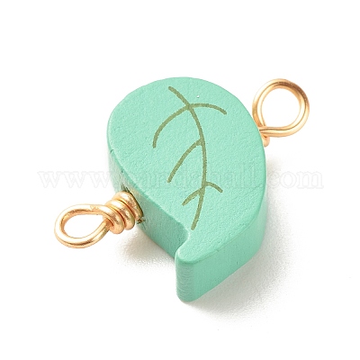 Окрашенные аэрозольной краской деревянные соединительные шармы PALLOY-JF01428-1