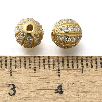 925 бусина из чистого серебра с микропаве и прозрачным фианитом STER-U006-01G-1