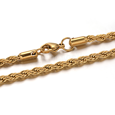 Ожерелья из цепочек-веревок из нержавеющей стали 304 NJEW-M151-26G-1