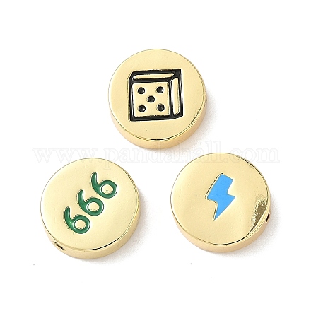 Латунь эмаль бисера KK-L239-064G-1