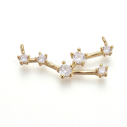 Латунные микро проложить кубического циркония подвески ZIRC-F099-20G-11-1