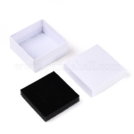 Квадратная картонная коробка для ожерелья CBOX-Q038-02-01B-1