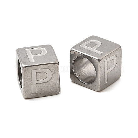 Европейские бусины из нержавеющей стали 304 STAS-D382-02P-P-1