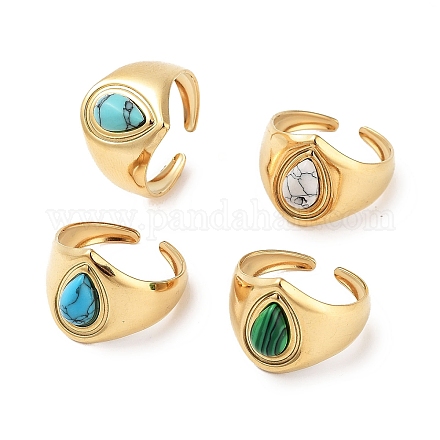 Ионное покрытие (IP) кольцо из нержавеющей стали 304 RJEW-B059-11G-1