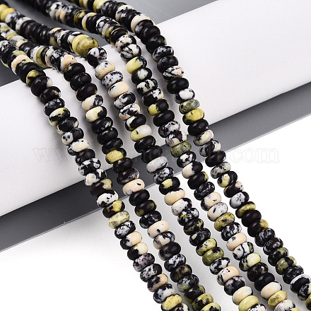 Бусы из натуральной желтой бирюзы (яшмы) G-T140-82-1