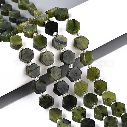 Бусы из натурального канадского нефрита G-P534-A18-01-1